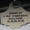 Plaque cycle en Aluminium lettres noires